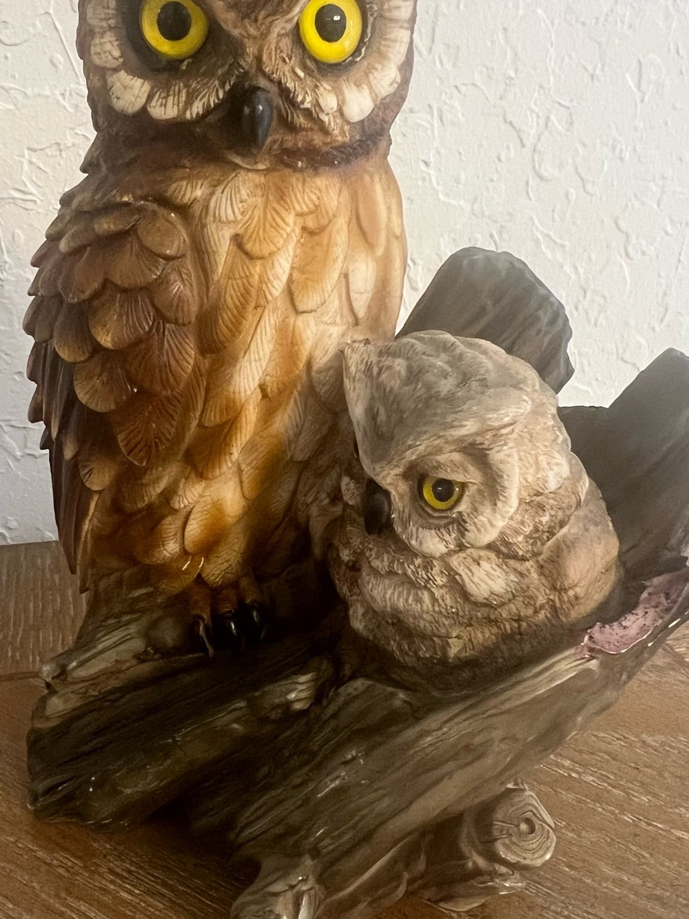 Brown Owl Sculpture Home Art Figurine - Unbranded